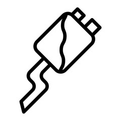 Exhaust Pipe Vector Line Icon
