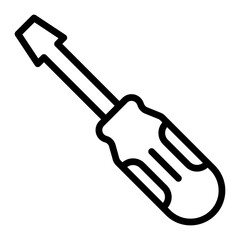 Screwdriver Vector Line Icon