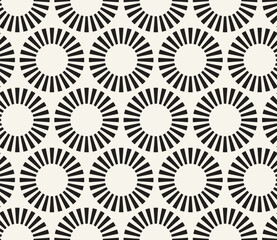 Vector seamless pattern. Repeating geometric elements. Stylish monochrome background design.