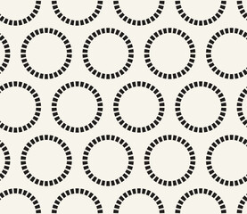 Vector seamless pattern. Repeating geometric elements. Stylish monochrome background design.