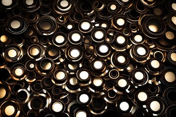 Abstract golden circles background, Steampunk, Luxury, Engine, Industry, Presentation