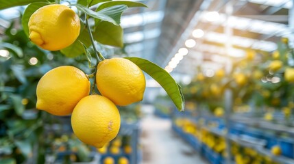 Digitized molecules and polygons on dark blue background, ideal for tech concept.