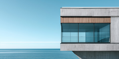 Building Overlooking the Ocean on a Sunny Day