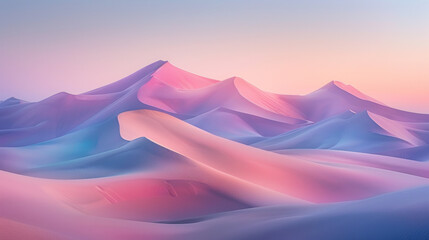 The simplicity and complexity of a desert scene at dusk in morning