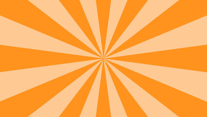 シンプルなオレンジの集中線背景