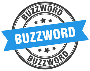 buzzword stamp. buzzword label on transparent background. round sign