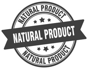 natural product stamp. natural product label on transparent background. round sign