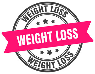 weight loss stamp. weight loss label on transparent background. round sign
