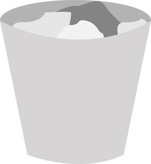 Vector trash bin on isolated white background