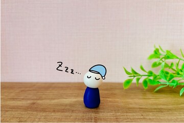 すやすやと寝る人