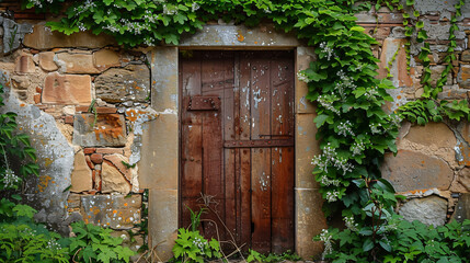 Fototapeta na wymiar Closed old door