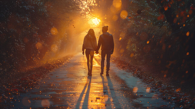 Joyous Announcement: Couple Celebrating Marriage at Party