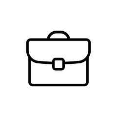 Briefcase vector icon. Bag, portfolio symbol. Flat vector sign isolated on white background.