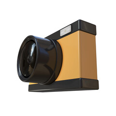 3d cute vintage camera icon