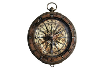Vintage Compass Isolated On Transparent Background