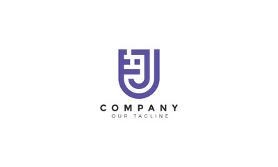Obraz premium Abstract/elegant/geomatric logo design letter J with shield monogram for company