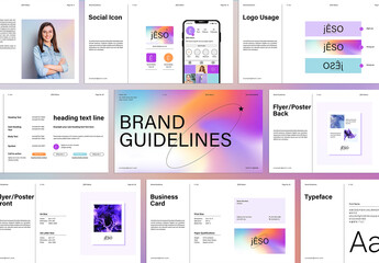 Brand Identity Guidelines Presentation Template - obrazy, fototapety, plakaty
