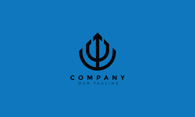 Abstract/elegant/geomatric logo design trident for company