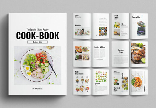 Recipe Book Template Cookbook Layout