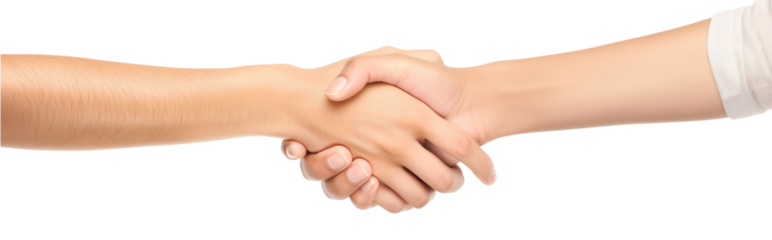 People shaking hands isolated