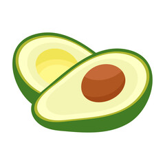 Avocado. Healthy food. Vector illustration.