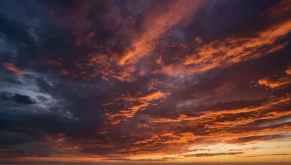 Kissenbezug Colorful and dramatic sunset sky background © Hataf
