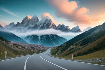 Fotobehang Strada verso la Montagna © mcdowelljohn