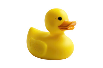 Charm of a Yellow Rubber Duck Isolated On Transparent Background