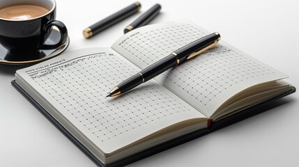 Naklejka premium notebook and pen