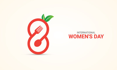 8 march, Happy women's Day, Women's freedom, women's creative design for social media banner, poster.