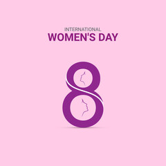 8 march, Happy women's Day, Women's freedom, women's creative design for social media banner, poster.