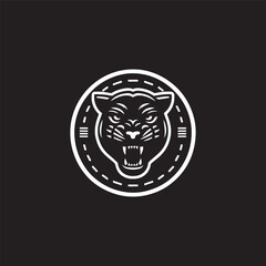 Panther logo | black and white panther illustration