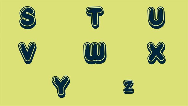 Vector animation of letter graphics, very suitable for children to learn