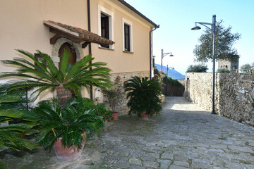 Fototapeta na wymiar The town of Castellabate in Campania, Italy.