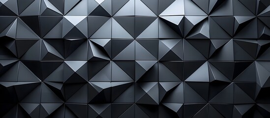 Black Triangles Art Wallpaper - Geometric Wall Background, To provide a sleek and contemporary backdrop for modern interiors, showcasing an artistic - obrazy, fototapety, plakaty