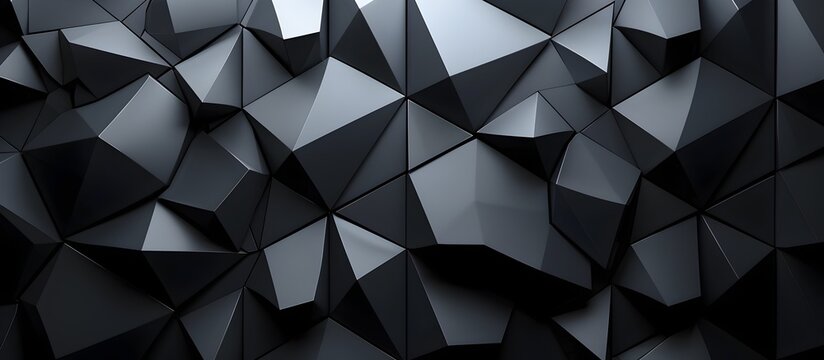 Abstract Triangular Geometry Black and Grey Wallpaper, To provide a unique and eye-catching background for various design projects, such as website,
