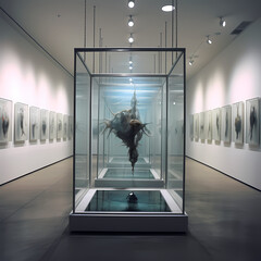 Modern art installation in a contemporary gallery.