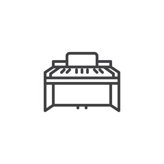 Piano font view line icon