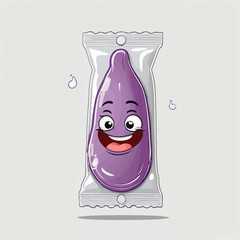 Condom Cartoon Logo Design Very Cool 