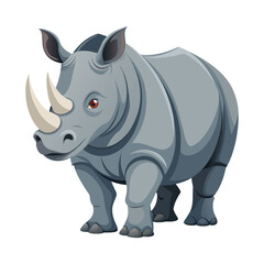 Fototapeta premium Rhinoceros illustration on White Background