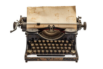 Fototapeta na wymiar Dutch Typewriter Isolated On Transparent Background