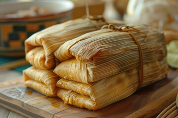 steamed tamales. ai generated