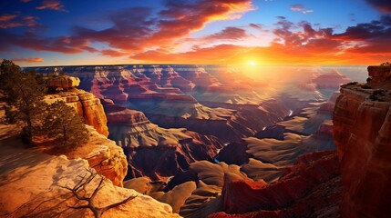 Image of the canyon landscape at sunset.