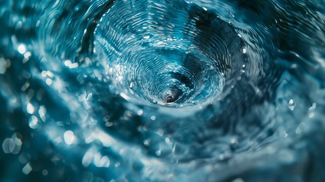 Image of spiraling water formation.