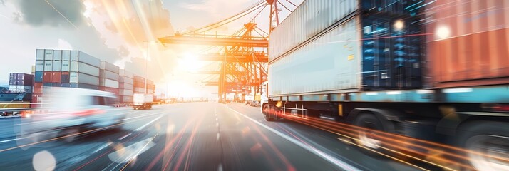 輸出・輸入産業ビジネスの抽象的なイメージ