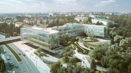 This is a view of officelding in Lublin City - obrazy, fototapety, plakaty