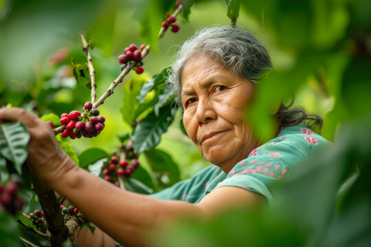 Cultivating Coffee: Latina Farmer in Action
