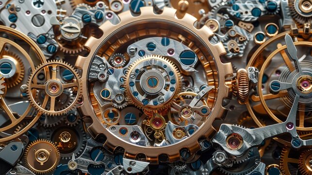 Intricate Watch Movement Detail