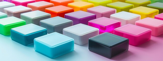 Obraz premium Vibrant Spectrum Exploring Cosmetic Hues and Tones..