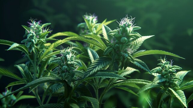 Image of untrimmed medical marijuana flower.